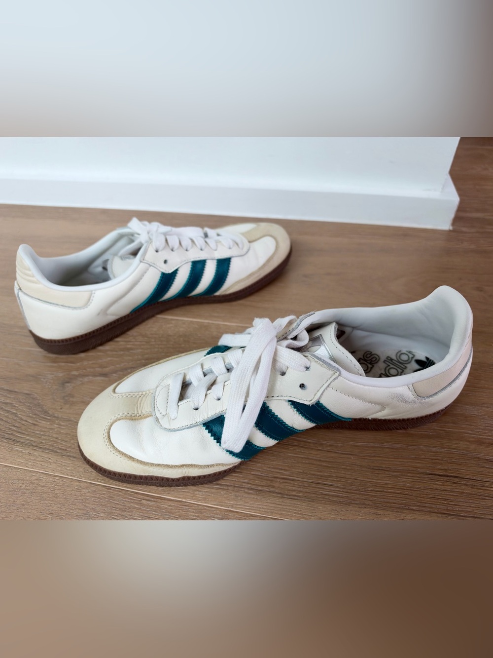 Adidas Samba OG Legacy Teal Cloud White Gum Sneakers Women’s 8 - Picture 7 of 9